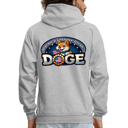 DOGE Hoodie (front/back print) - heather gray