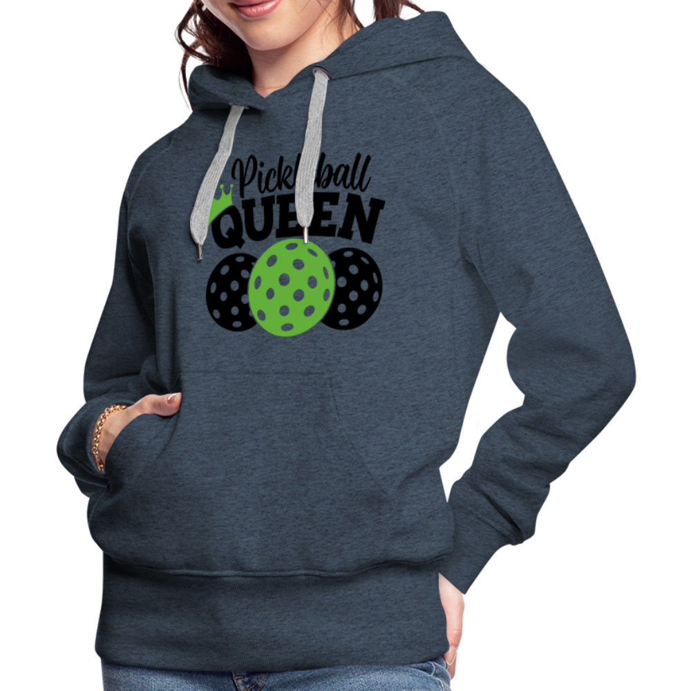 Pickleball Queen Women's Premium Hoodie - heather denim