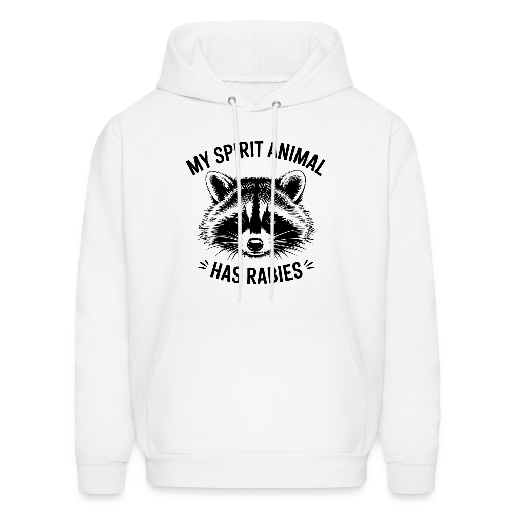 My Spirit Animal Has Rabies Hoodie - white