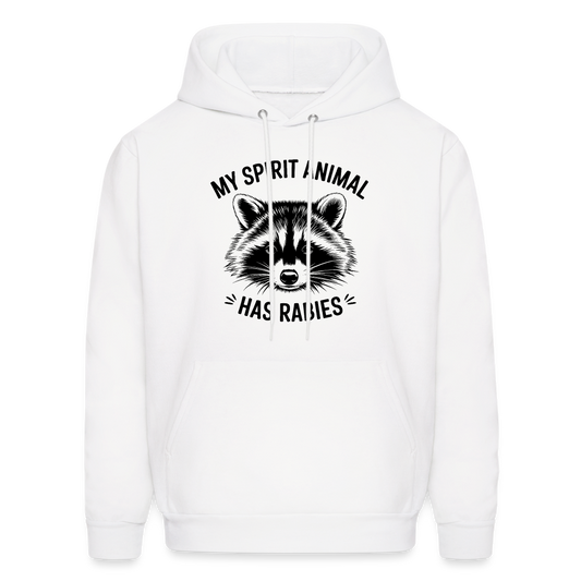 My Spirit Animal Has Rabies Hoodie - white