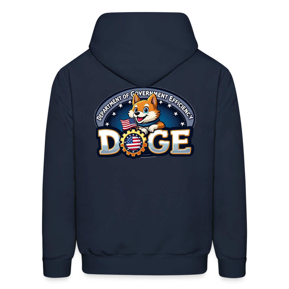 DOGE Hoodie (front/back print) - navy