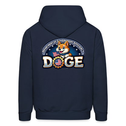 DOGE Hoodie (front/back print) - navy