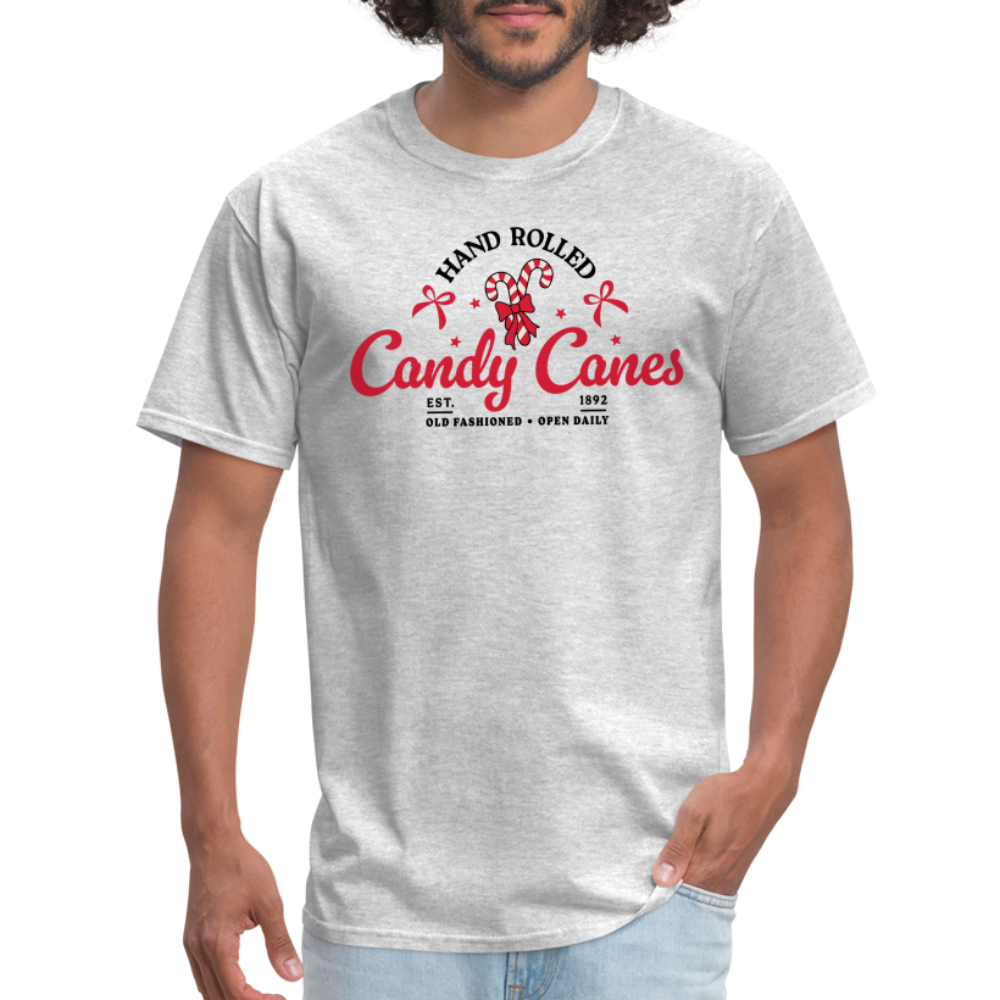 Hand Rolled Candy Canes T-Shirt - heather gray