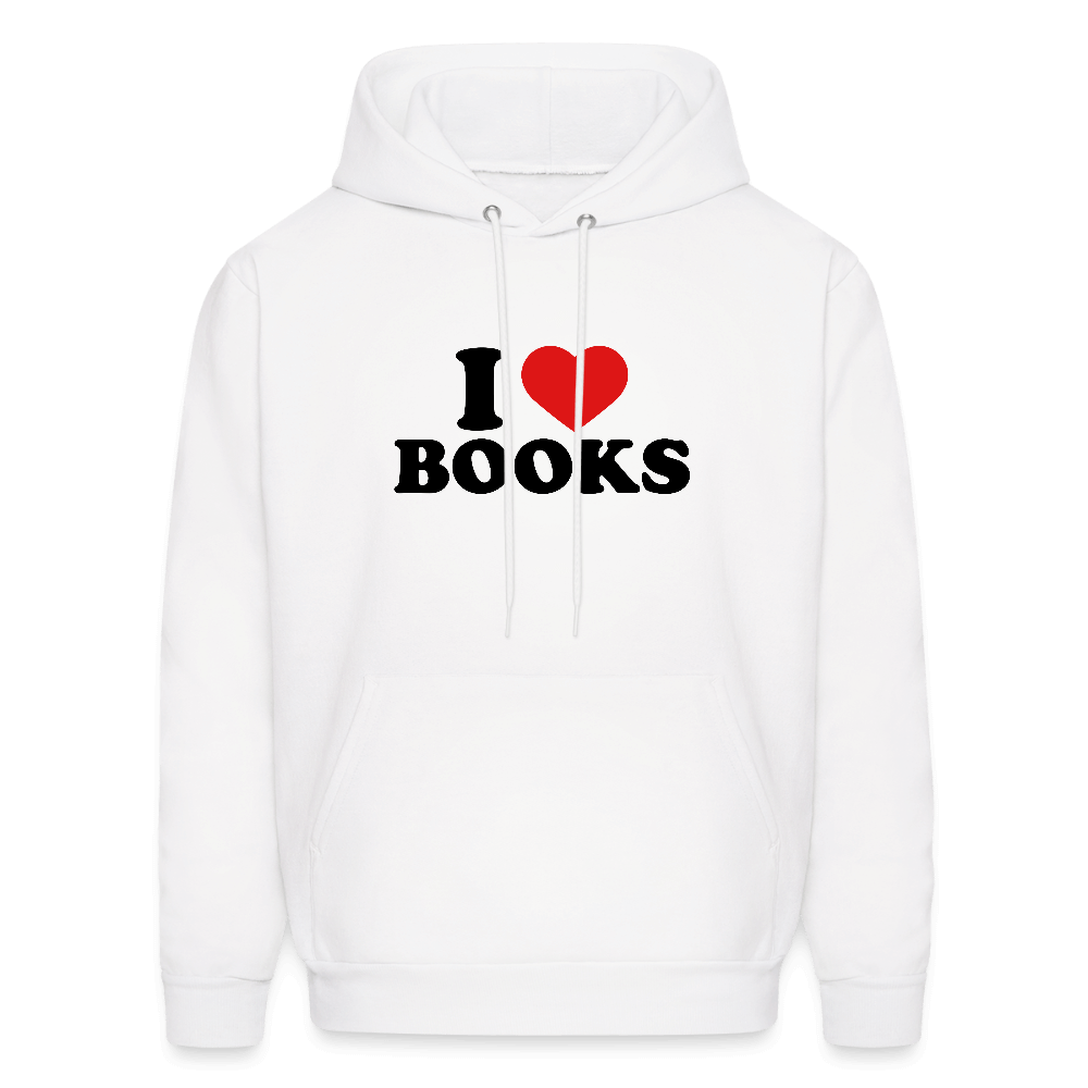 I Love Books Hoodie - white