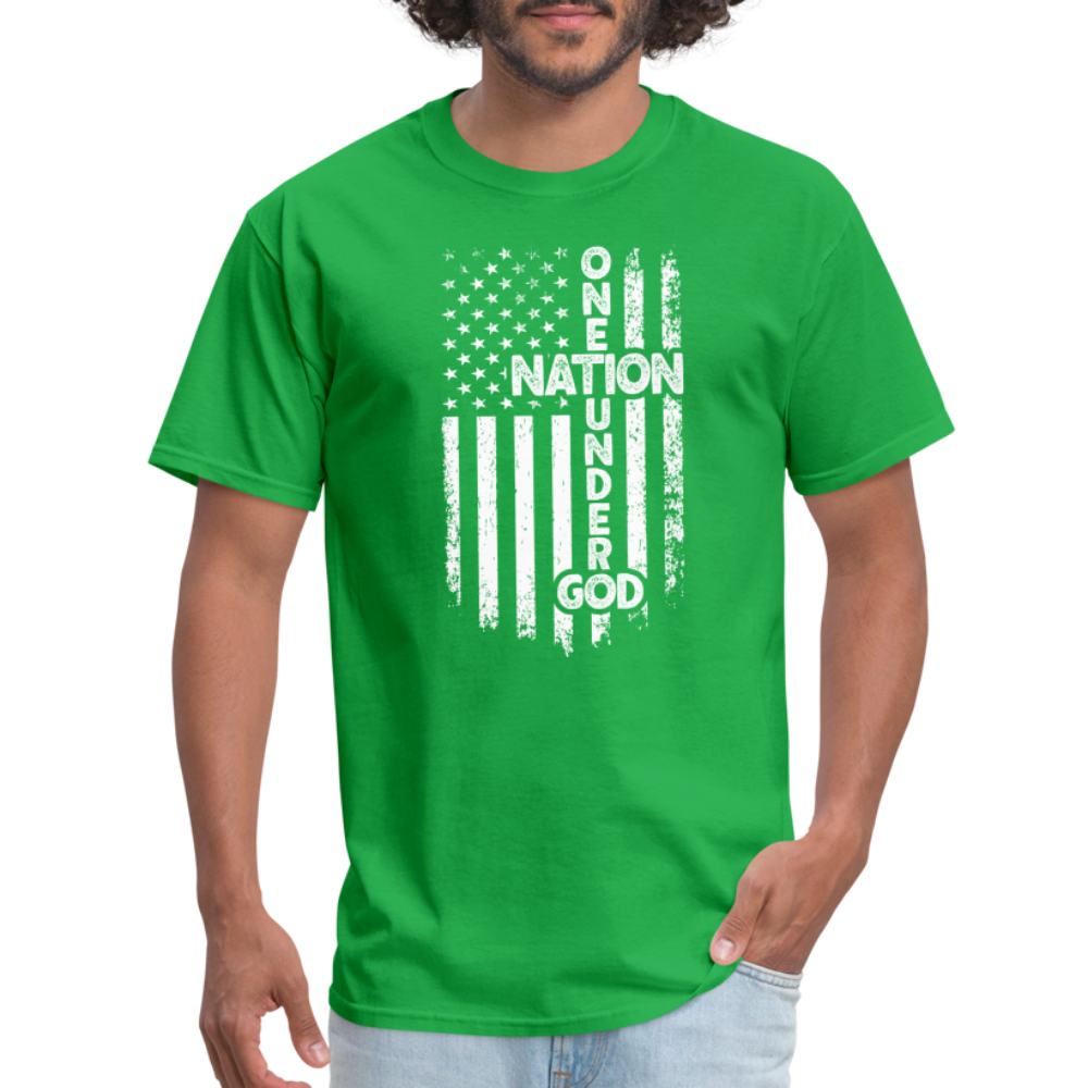 One Nation Under God T-Shirt - bright green