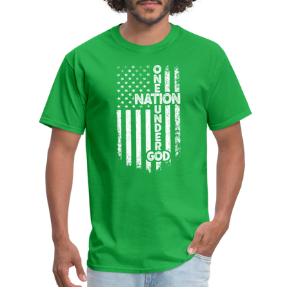 One Nation Under God T-Shirt - bright green