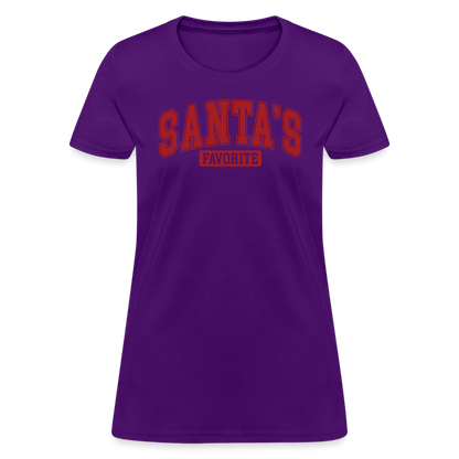 Santa's Favorite Women's Contoured T-Shirt - purple