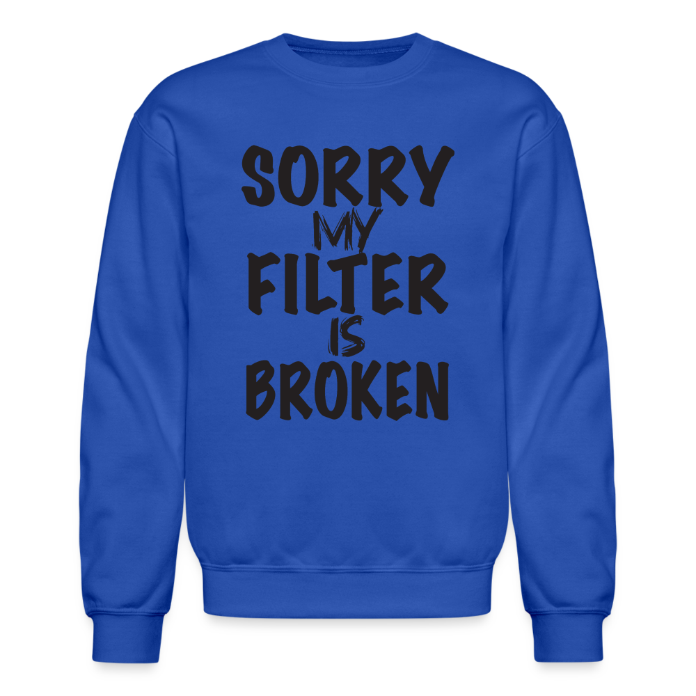 Sorry My Filter Is Broken Sweatshirt - royal blue