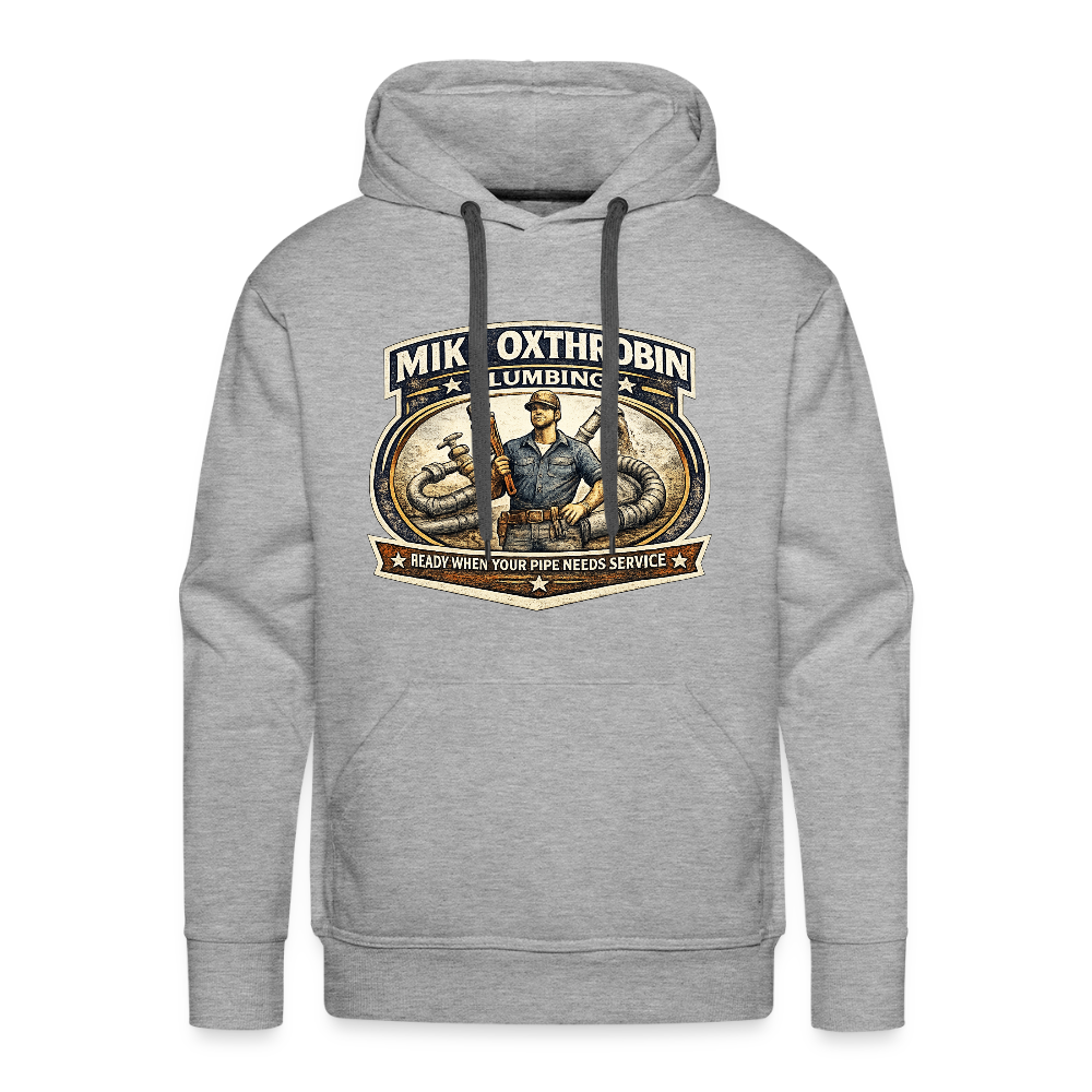 Mike Oxthrobin Plumbing Hoodie Funny Adult Humor Gear Color: heather grey