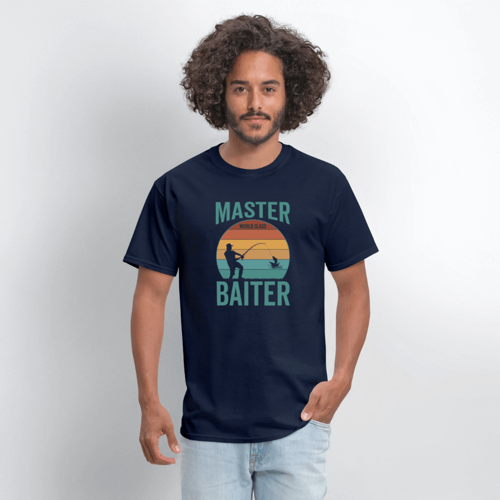 Master Baiter Funny Fishing T-Shirt - navy