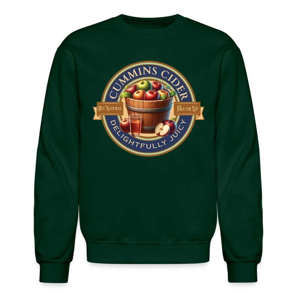 Cummins Cider (Funny Adult Humor) Sweatshirt - forest green