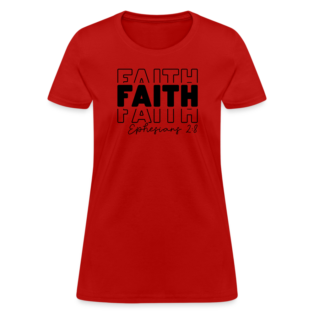 Faith Ephesians 2:8 Women's T-Shirt - red