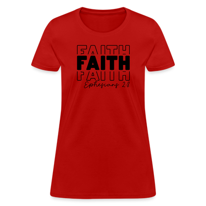 Faith Ephesians 2:8 Women's T-Shirt - red