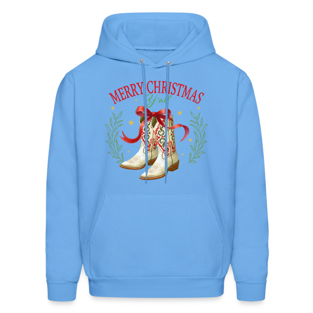 Merry Christmas Y'all Hoodie - carolina blue