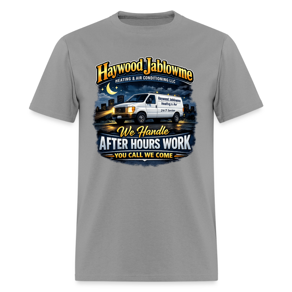 Haywood Jablowme Funny HVAC T-Shirt Color: Rock