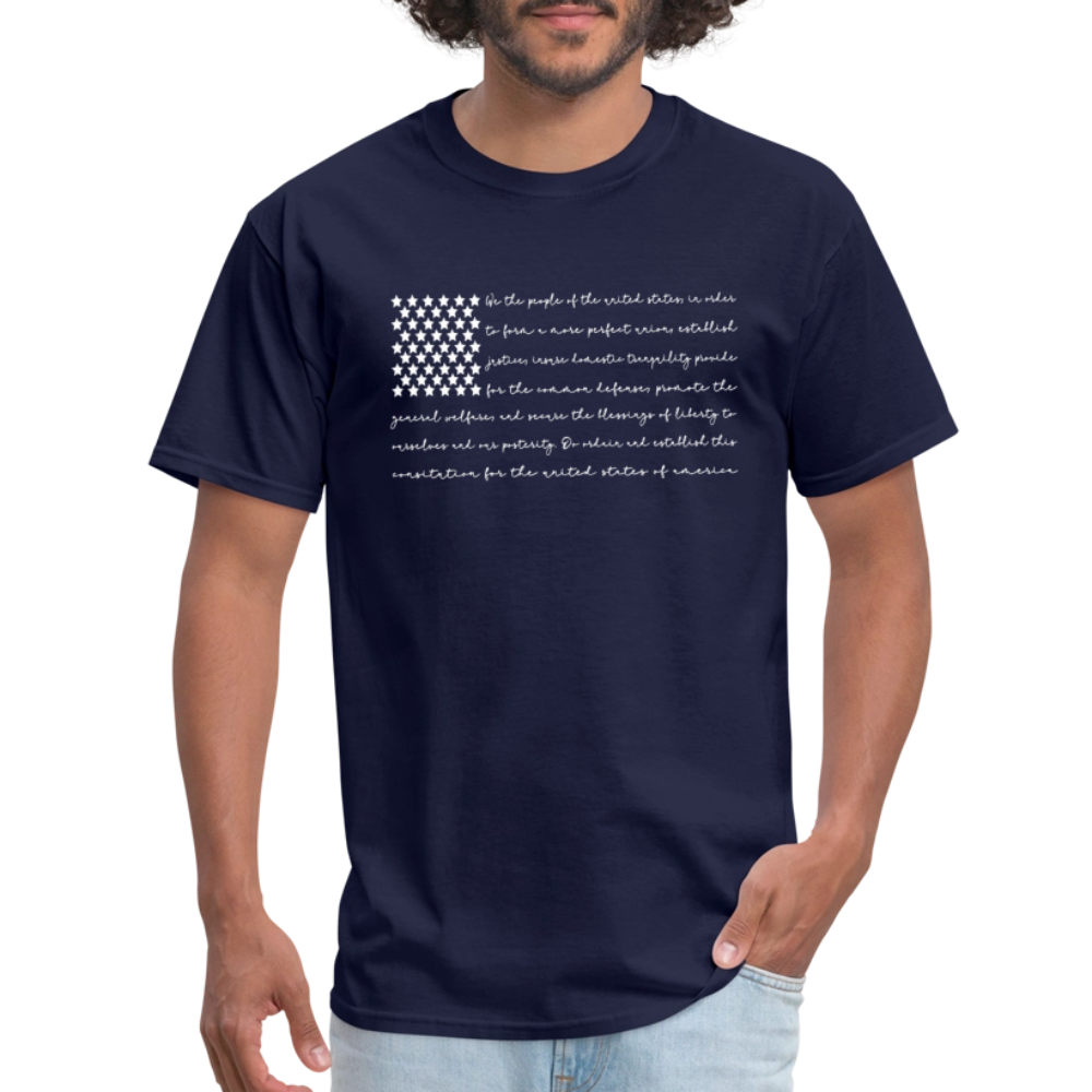 American Flag We The People Constitution T-Shirt – Freedom in Every Line Color: black