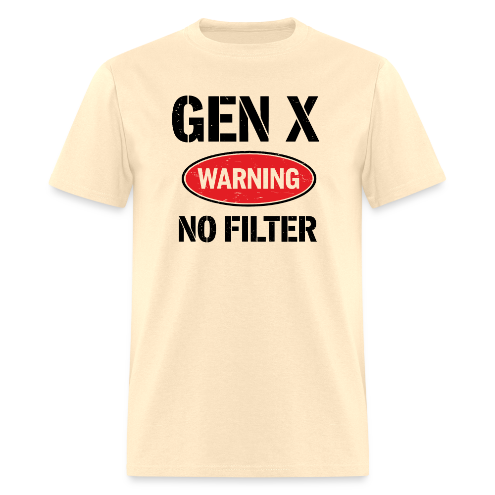 GEN-X Warning No Filter T-Shirt - natural