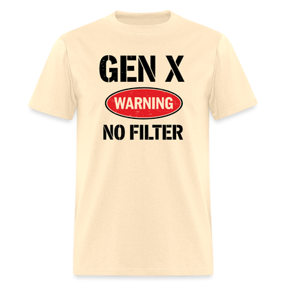 GEN-X Warning No Filter T-Shirt - natural