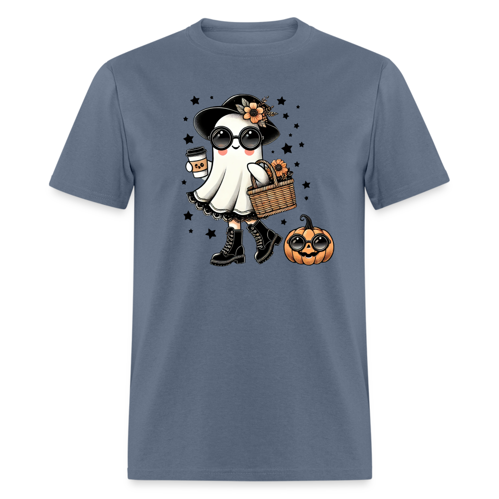 Cute Halloween Mom Ghost T-Shirt - denim