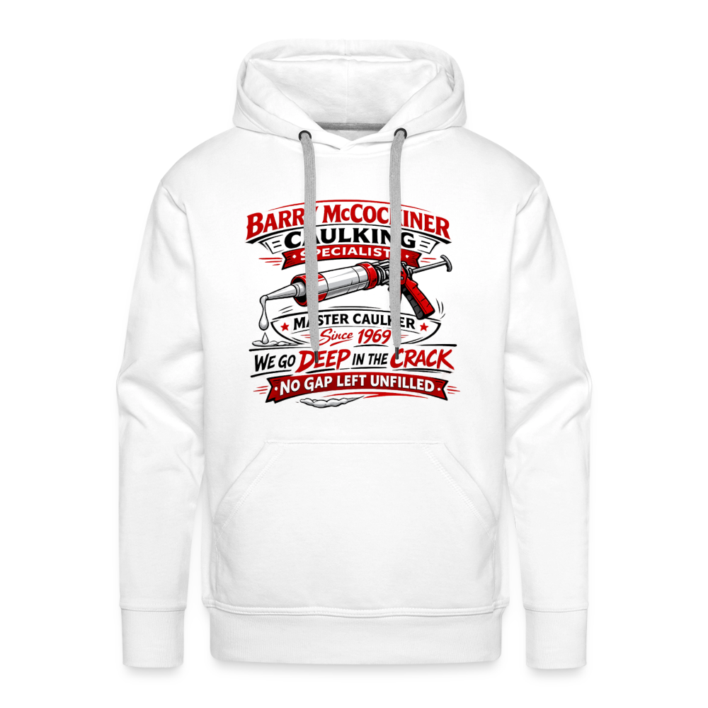 Barry McCockiner Caulking Funny Hoodie Color: Charcoal Grey