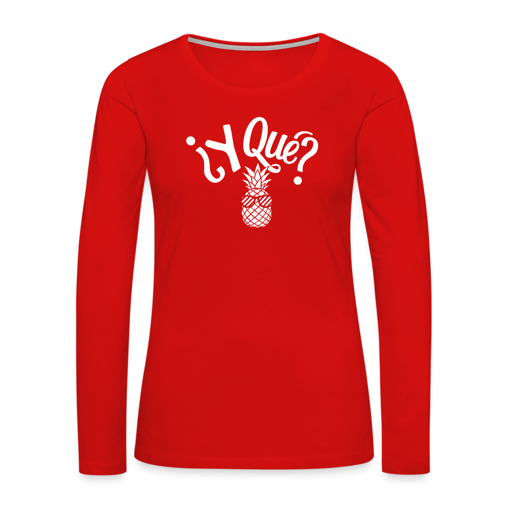 Women's Premium Long Sleeve T-Shirt - red