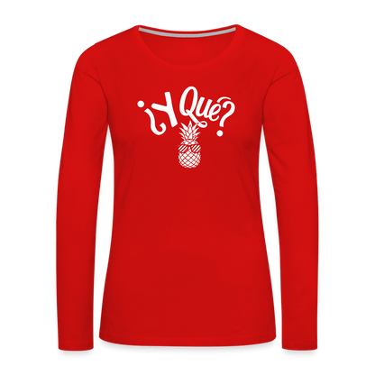 Women's Premium Long Sleeve T-Shirt - red