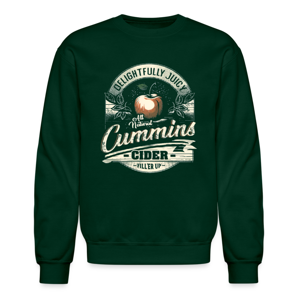 Vintage Cummins Cider (Funny Adult Humor) Sweatshirt - forest green