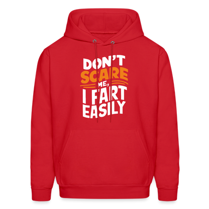 Don't Scare Me I Fart Easily Hoodie - red