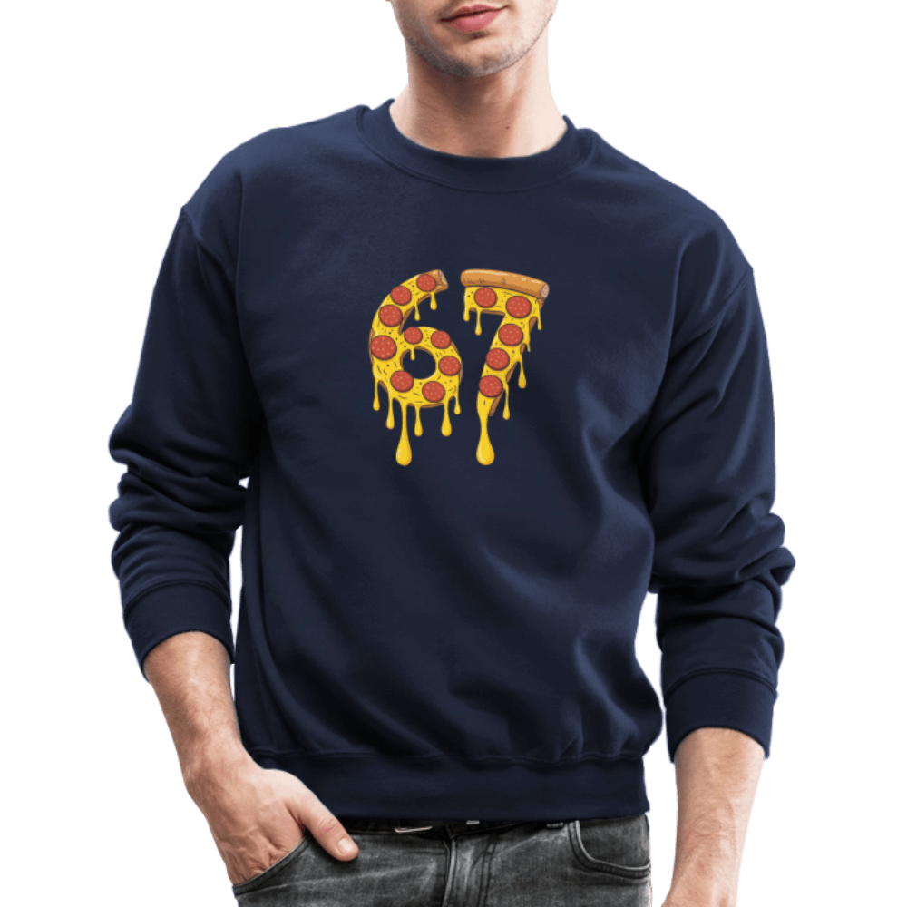 Six Seven 67 Pizza Sweatshirt Color: asphalt gray