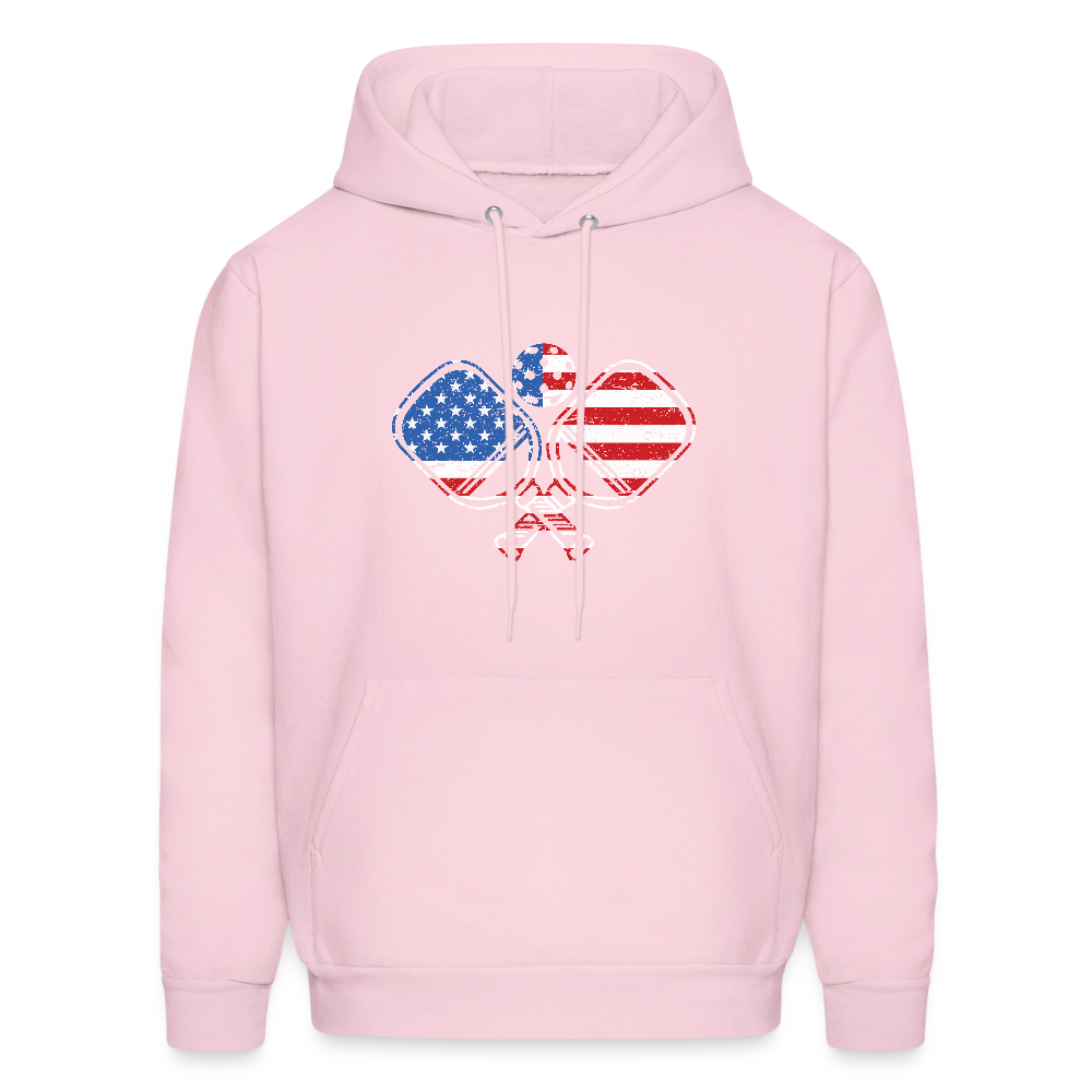 American Flag Pickleball Paddle Hoodie - pale pink