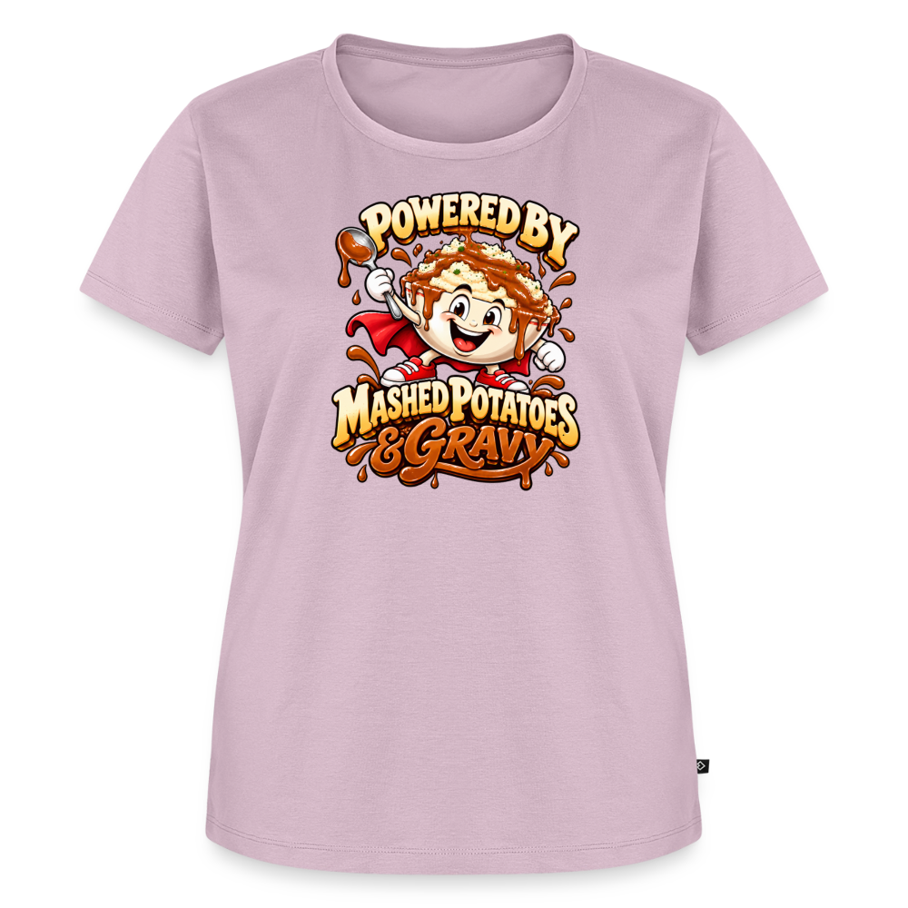 Powered by Mashed Potatoes & Gravy – Superhero Women’s Premium T-Shirt - dusty pink