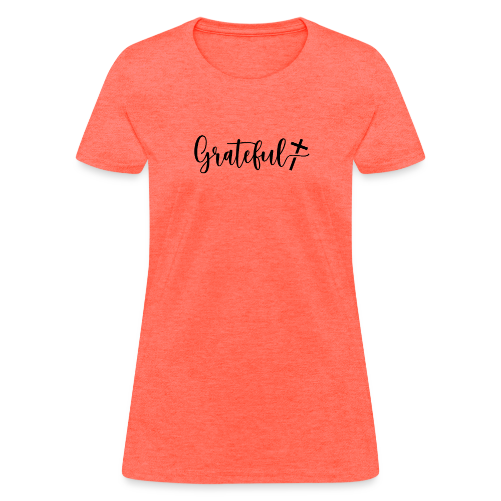 Grateful Women's T-Shirt - heather coral