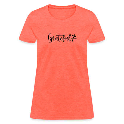 Grateful Women's T-Shirt - heather coral