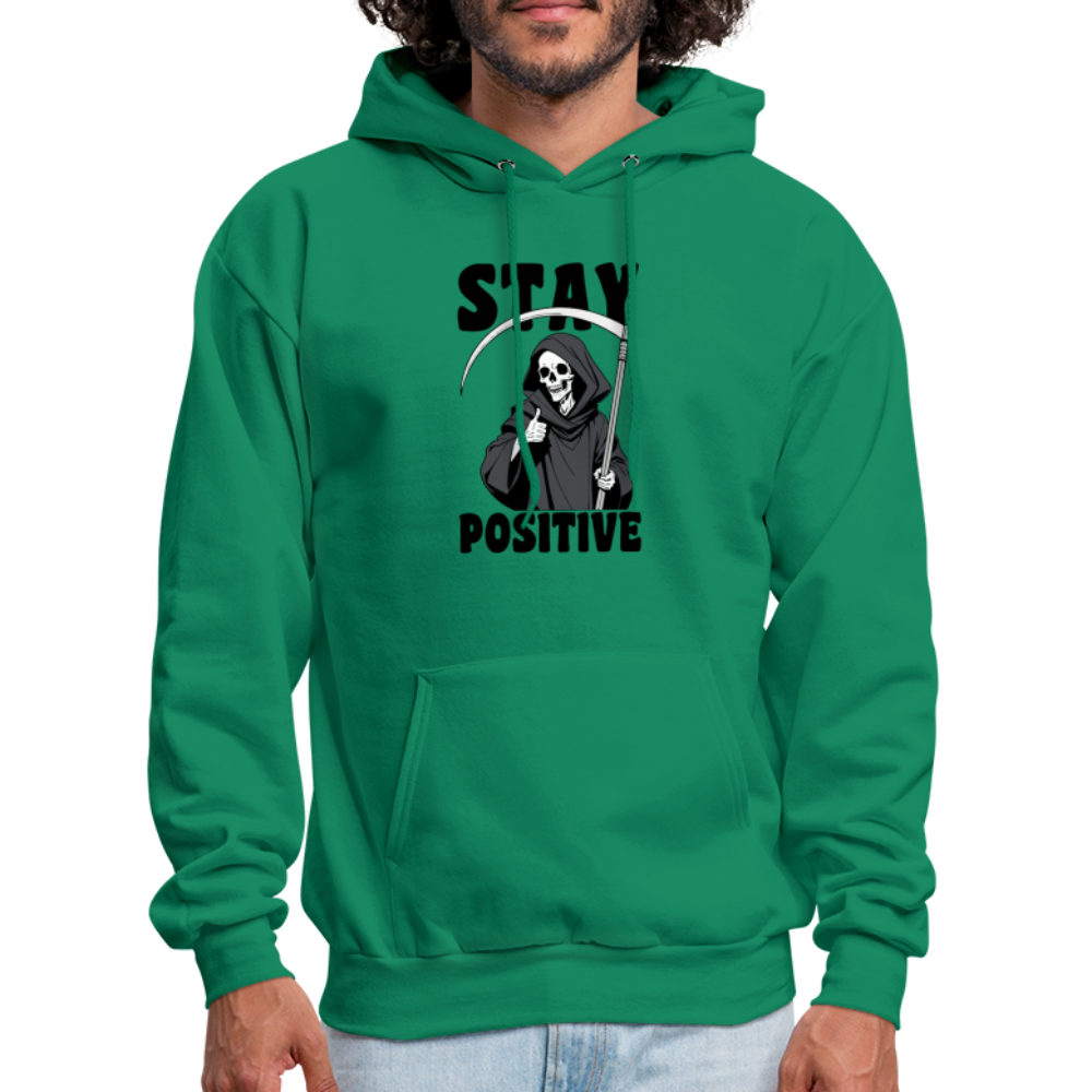 Stay Positive (Grim Reaper) Hoodie - kelly green