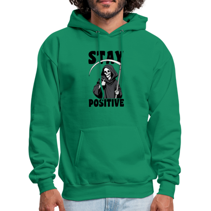 Stay Positive (Grim Reaper) Hoodie - kelly green