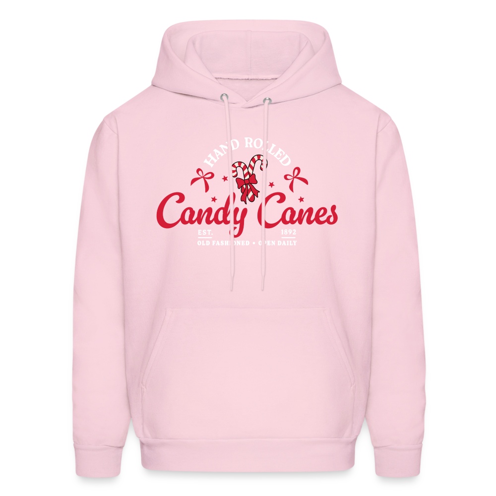 Hand Rolled Candy Canes Hoodie - pale pink