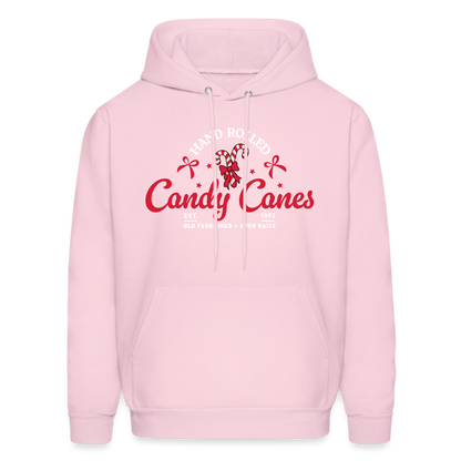 Hand Rolled Candy Canes Hoodie - pale pink