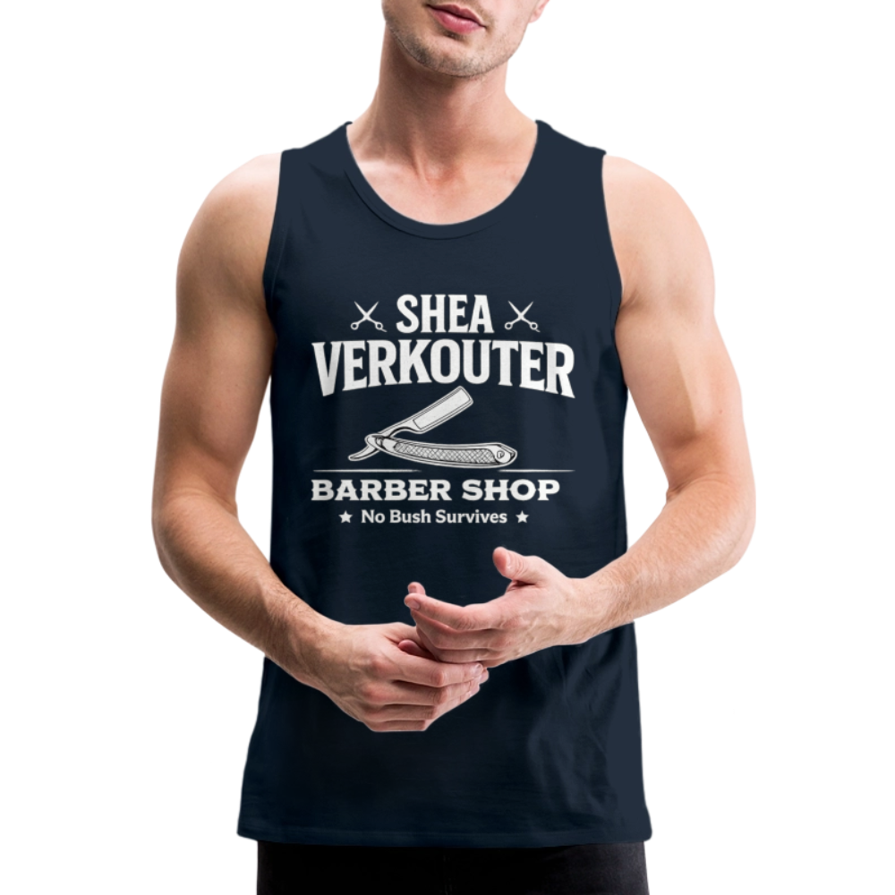 Shea Verkouter Barber Shop Funny Tank Top - deep navy