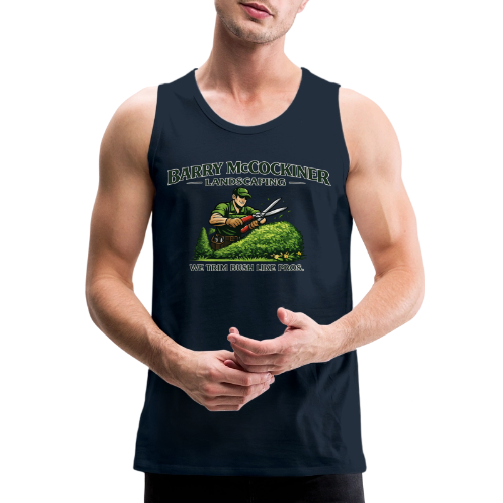 Barry McCockiner Landscaping Funny Tank Top Color: Deep Navy