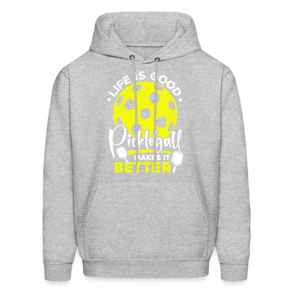 Life Is Good Pickleball Makes It Better Hoodie - heather gray