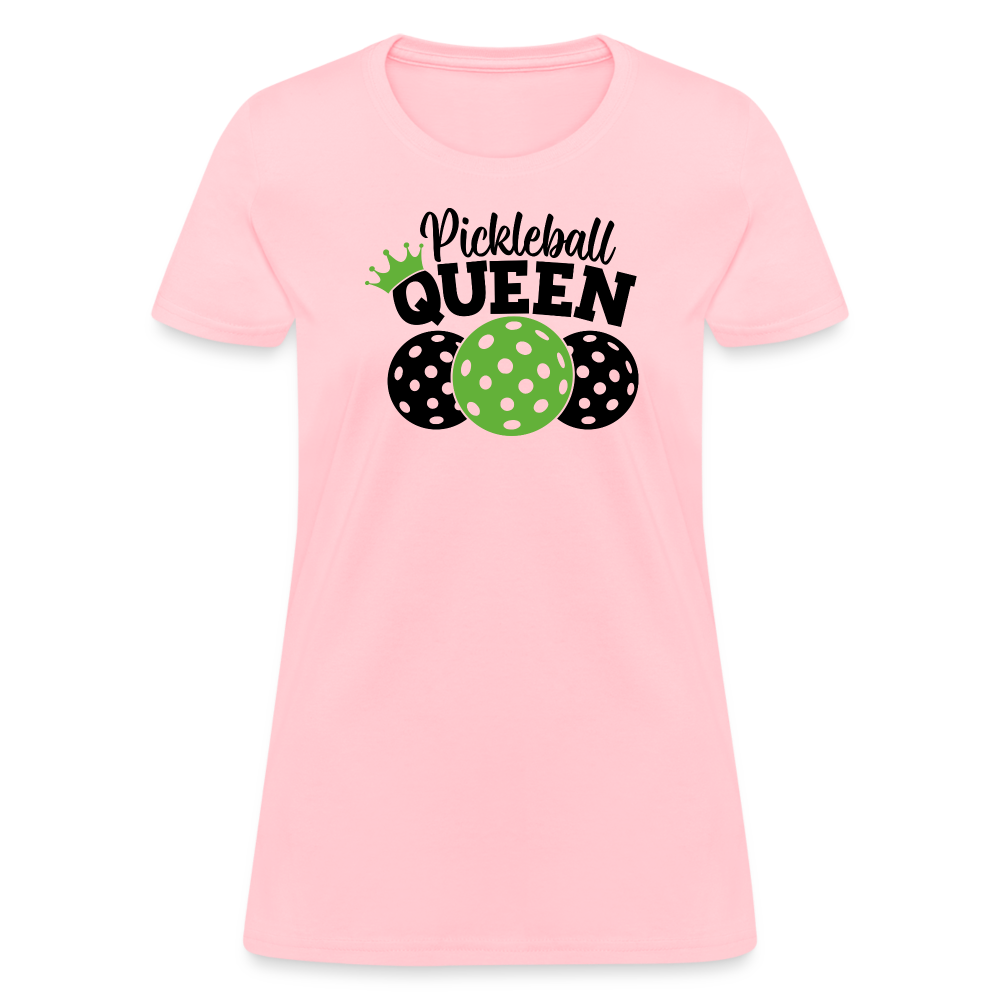 Pickleball Queen Women's Contoured T-Shirt - pink