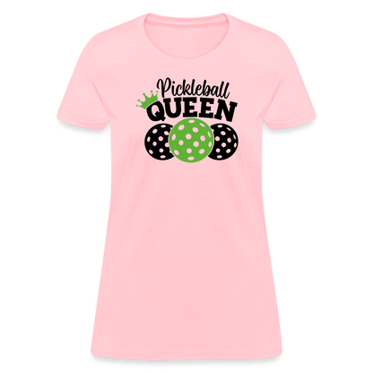 Pickleball Queen Women's Contoured T-Shirt - pink