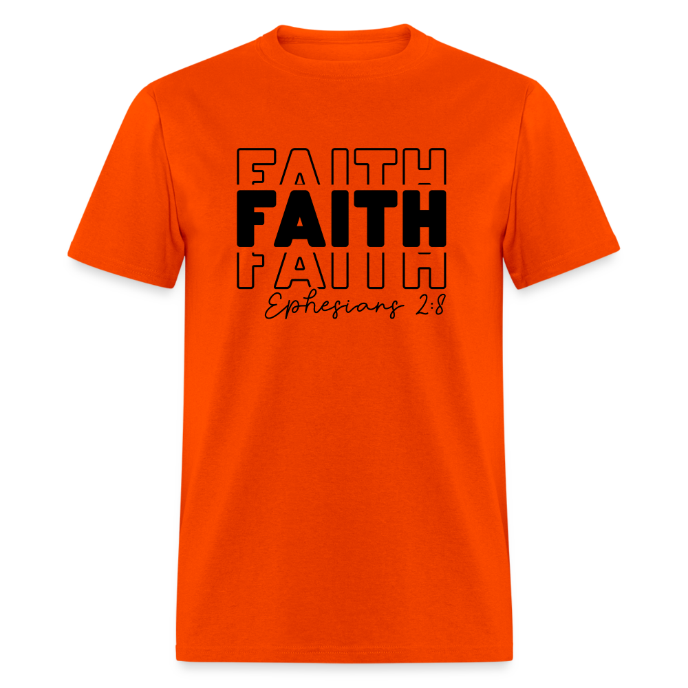 Faith Ephesians 2:8 T-Shirt - orange