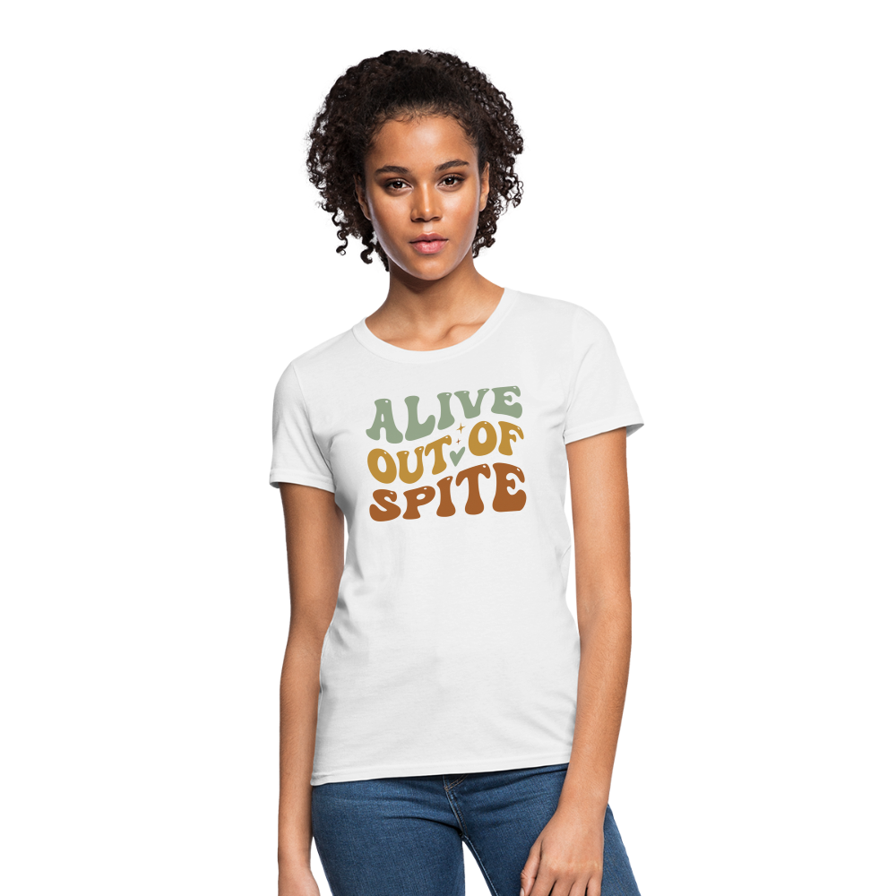 Alive Out Of Spite Women's T-Shirt - white