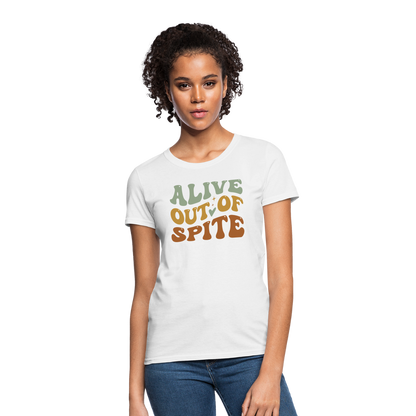 Alive Out Of Spite Women's T-Shirt - white