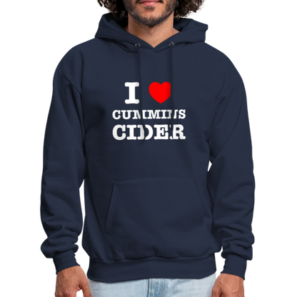 I Heart Cummins Cider Hoodie - navy