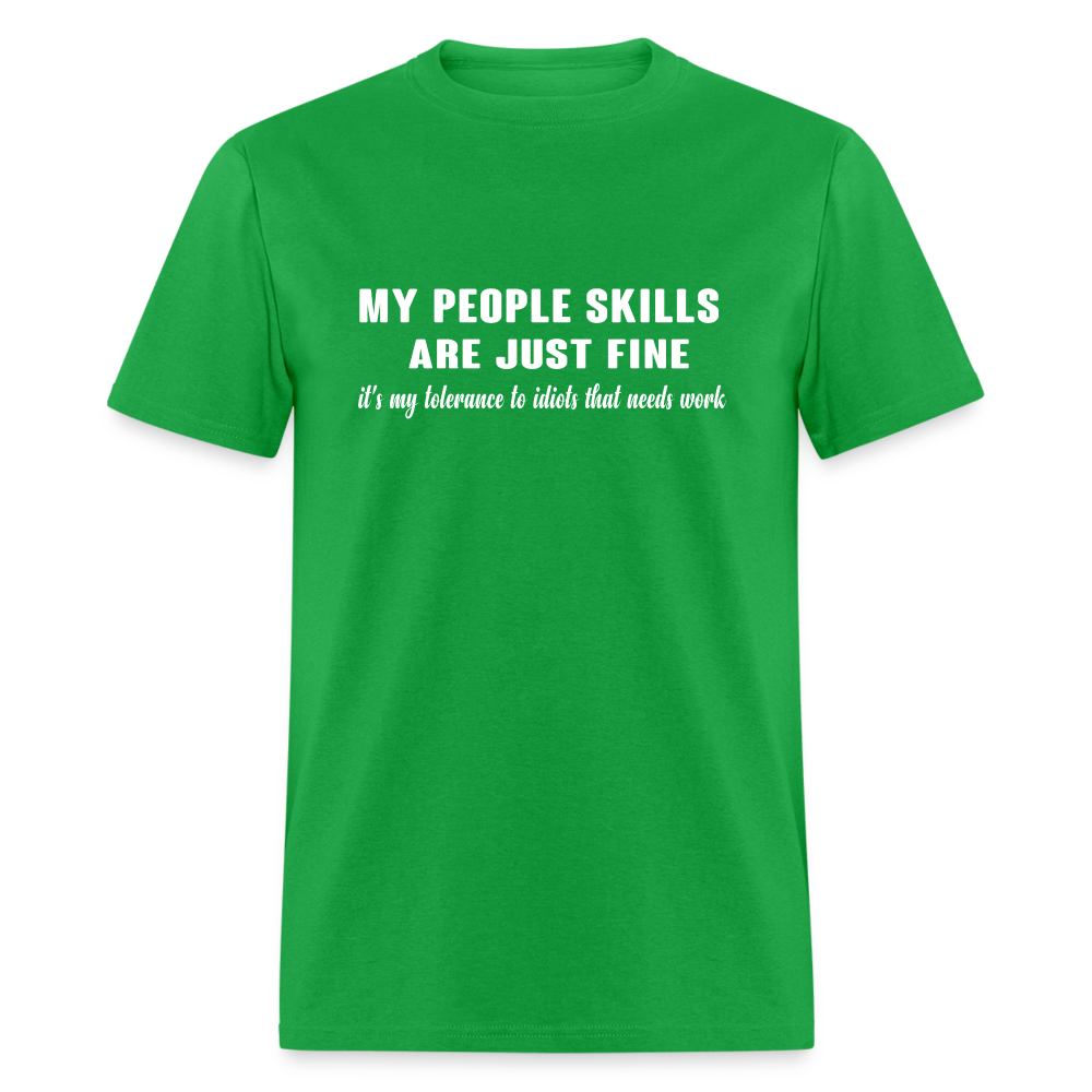 It's My Tolerance To Idiots That Needs Work T-Shirt - bright green