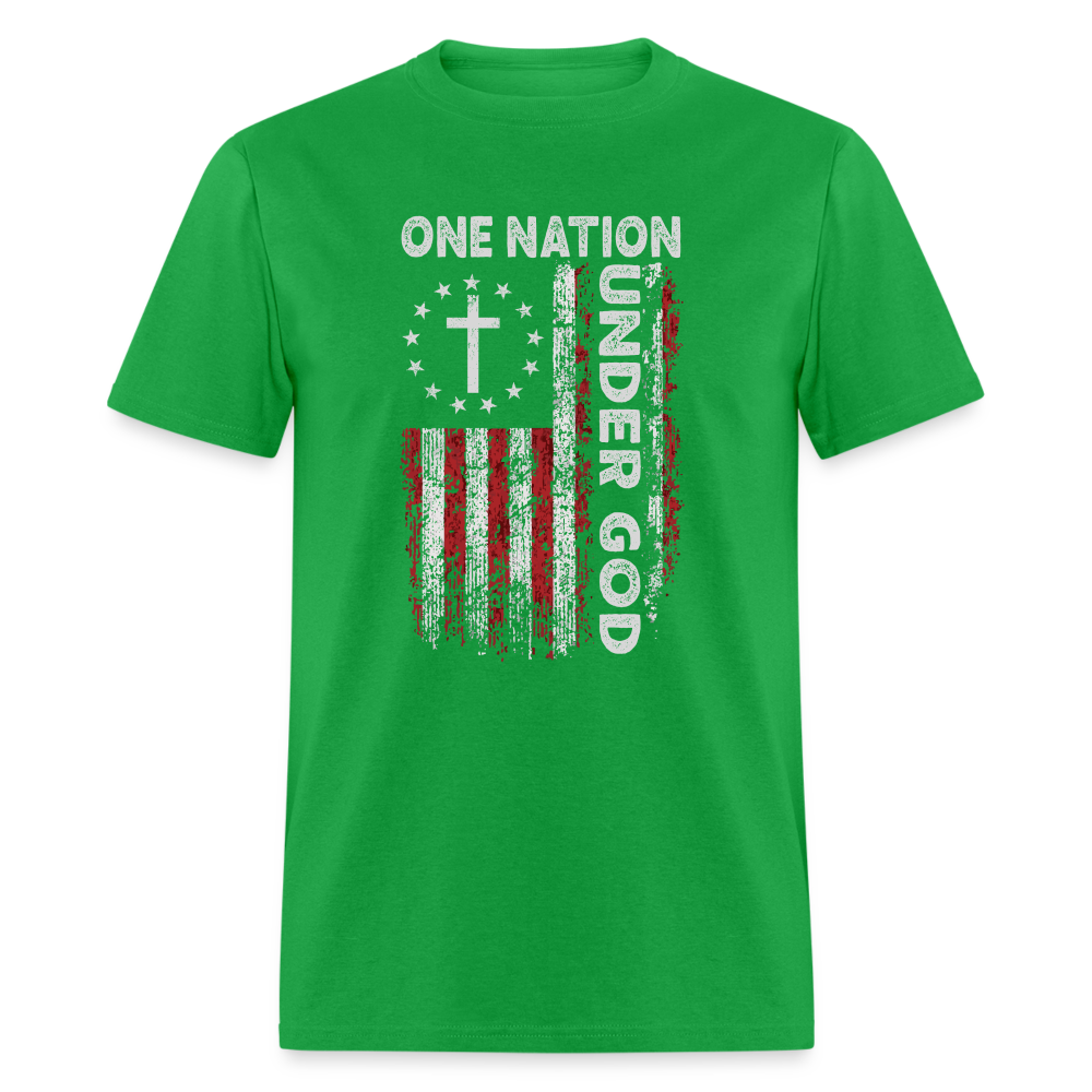 One Nation Under God T-Shirt - bright green