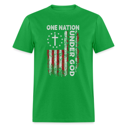 One Nation Under God T-Shirt - bright green