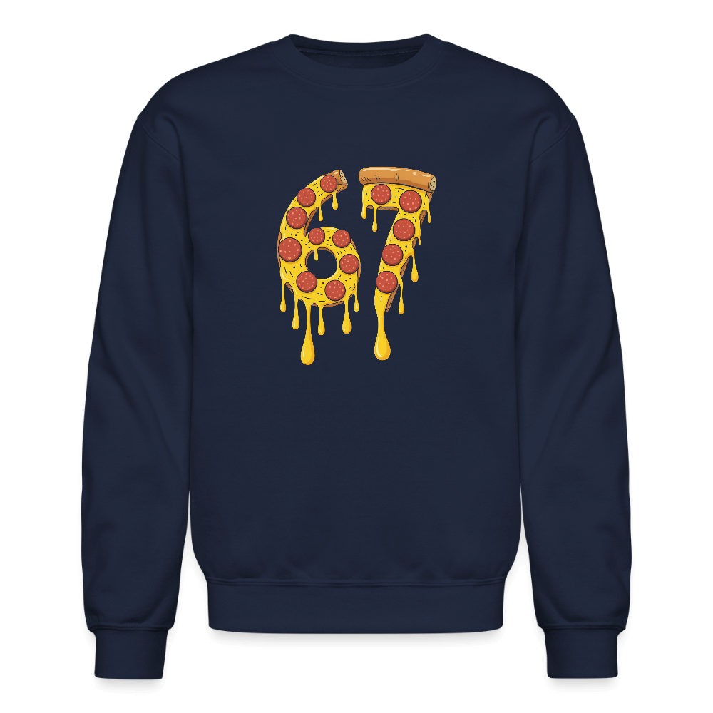 Six Seven 67 Pizza Sweatshirt Color: navy